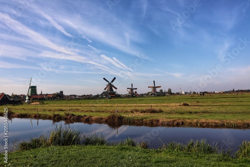 dutch landscape with windmill