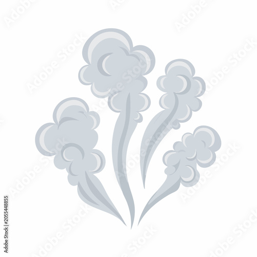 Stylized Smoke Plume Illustration