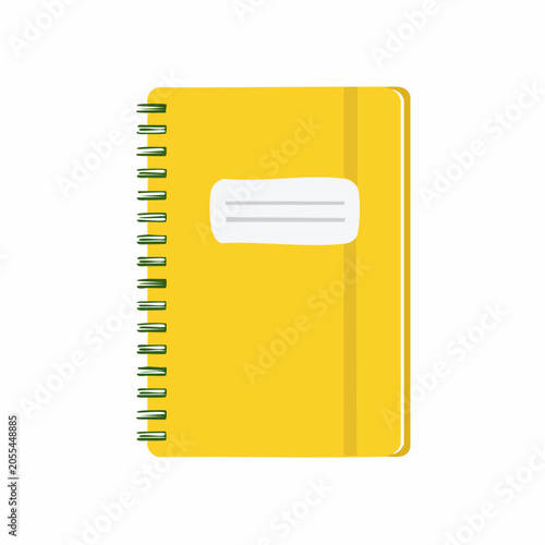 Yellow Spiral Notebook with Label