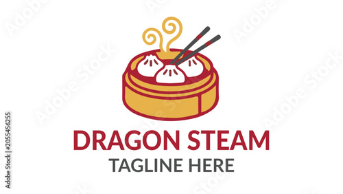 Dim sum and dumpling logo design for asian restaurant