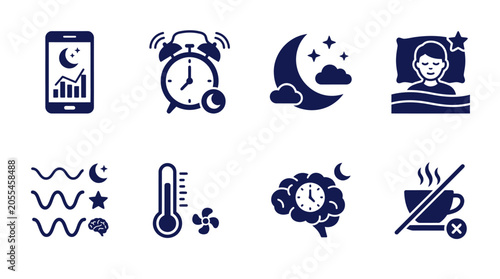 Sleep and Daily Routine Icons.