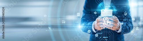 Foto Software developers use mobile API integrations to connect diverse applications, sync real-time data, and improve system interoperability