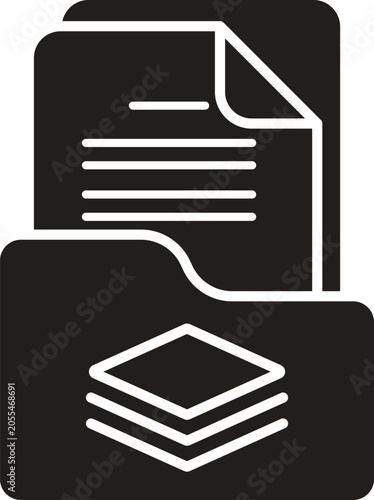 Icon portfolio representing on investment, financial planning, asset management, and business strategy