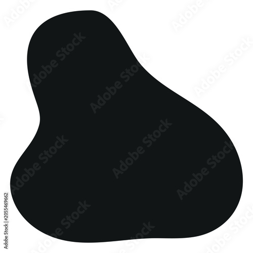 Fotografie A large black blob on a white background