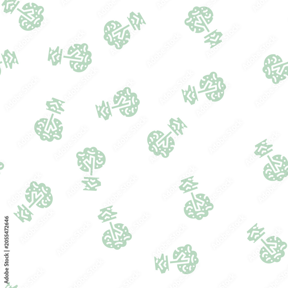 Obraz premium tree plant in house glyph vector seamless pattern. tree plant in house signthin illustration