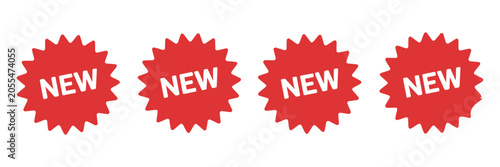 Tableau sur toile New tag symbol icon set for new product labels, novelty badges, newest item indicators, and special offer tag vector illustration