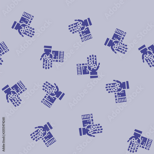 Vászonkép medication dosage pharmacist glyph vector seamless pattern