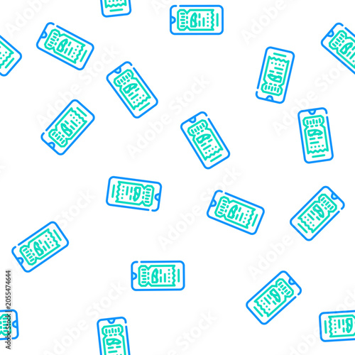 Bild auf Leinwand electronic ticket e-ticket vector seamless pattern electronic ticket e-ticket si