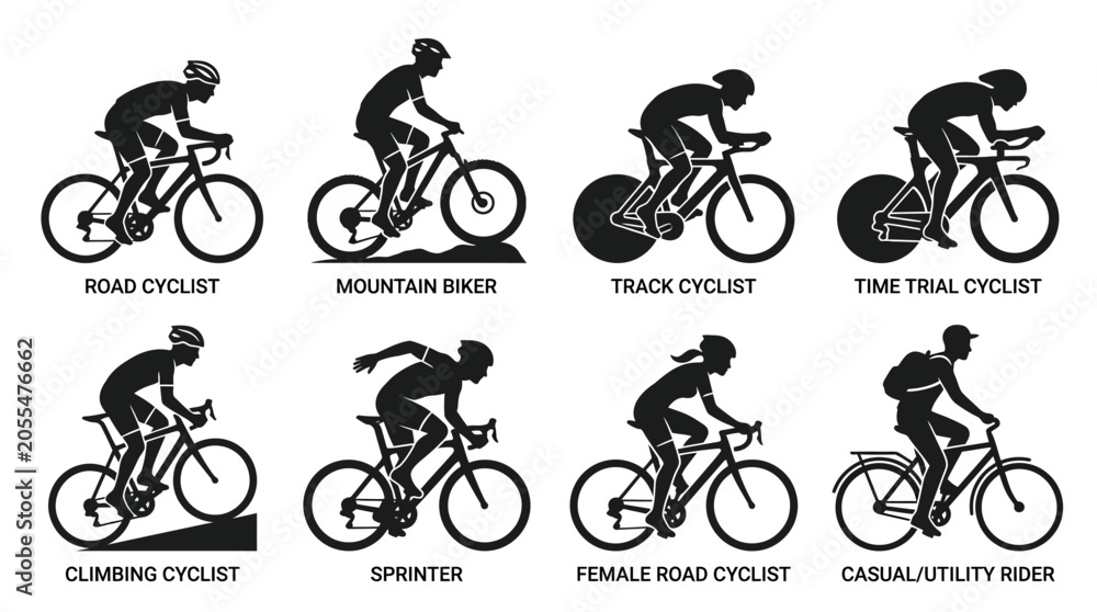 Fototapeta premium Cyclist Riding a Bicycle Outdoors.