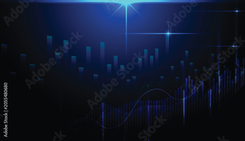 aim business graph trading stock market growth investment technology blue background. finance economy global. vector illustration fantastic.