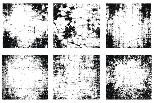 Heavy Grunge Overlay Texture Pack Vector EPS, Extreme Distress Marks, Rugged Erosion Patterns, Cracked Print Texture, Vintage Wear, Damaged Fabric Effect, Bold Grunge Overlay Collection