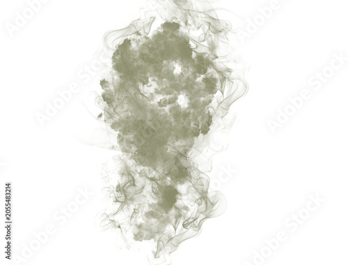 white smoke on white background
