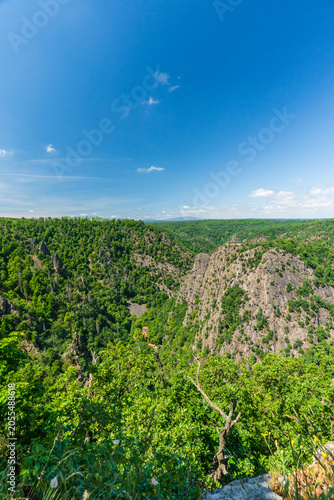Blick vom Hexentanzplatz im Harz, Deutschland