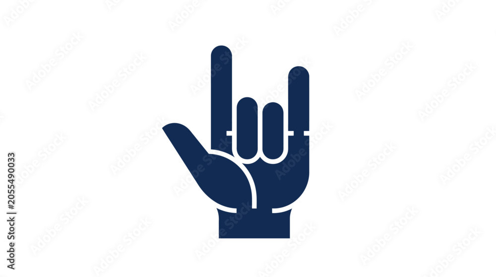 Fototapeta premium Hand making rock on sign gesture.