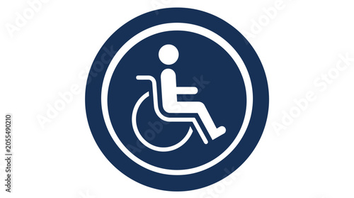 Disability accessibility symbol sign icon.