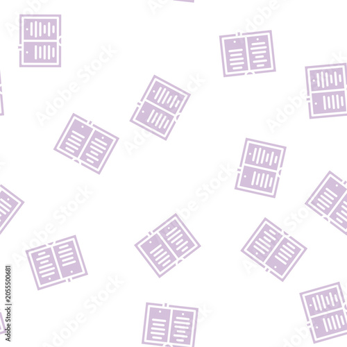 poetry book glyph vector seamless pattern. poetry book signthin illustration