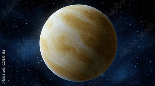 Venus planet floating in deep space