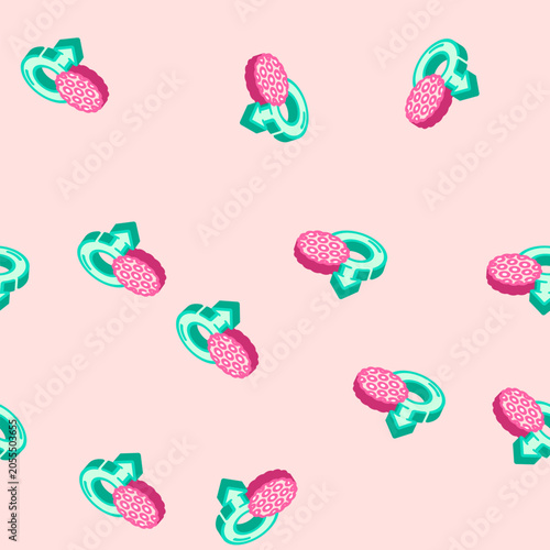 Foto sexually transmitted infections isometric seamless pattern