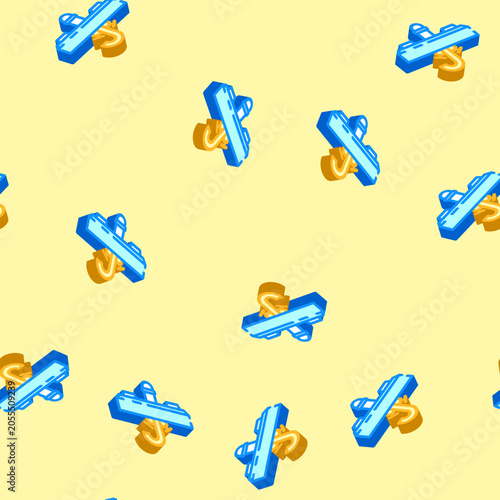 Slika na platnu wall mounted sink isometric seamless pattern