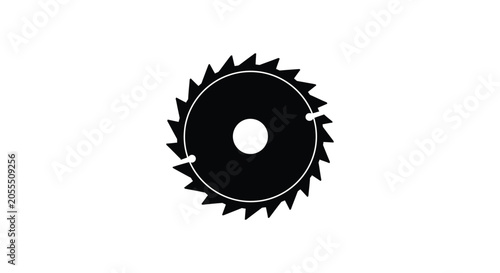 Fotografija Black circular saw blade icon