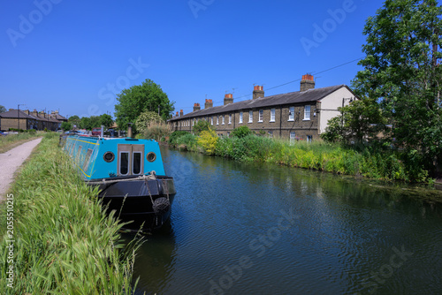 River Lee Navigation at Enfield Lock with Government Row Houses