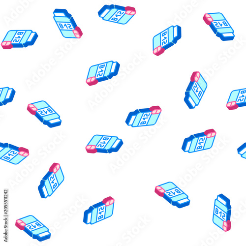 Bild auf Leinwand vitamins b12 isometric seamless pattern