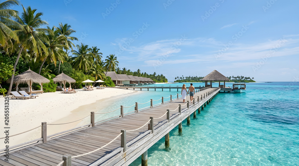 Fototapeta premium tropical beach in maldives