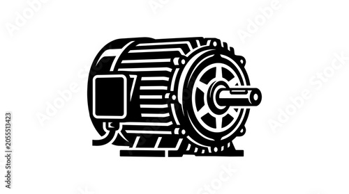 Bild auf Leinwand Electric Motor Industrial Machine Component.