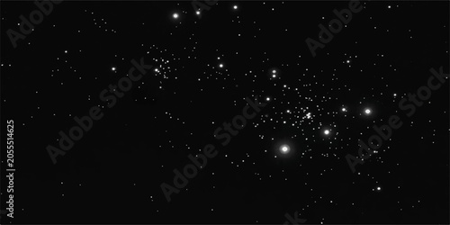Εκτύπωση καμβά A breathtaking expanse of the night sky showcases a dense star cluster, twinkling with countless luminous bodies against the infinite blackness of space