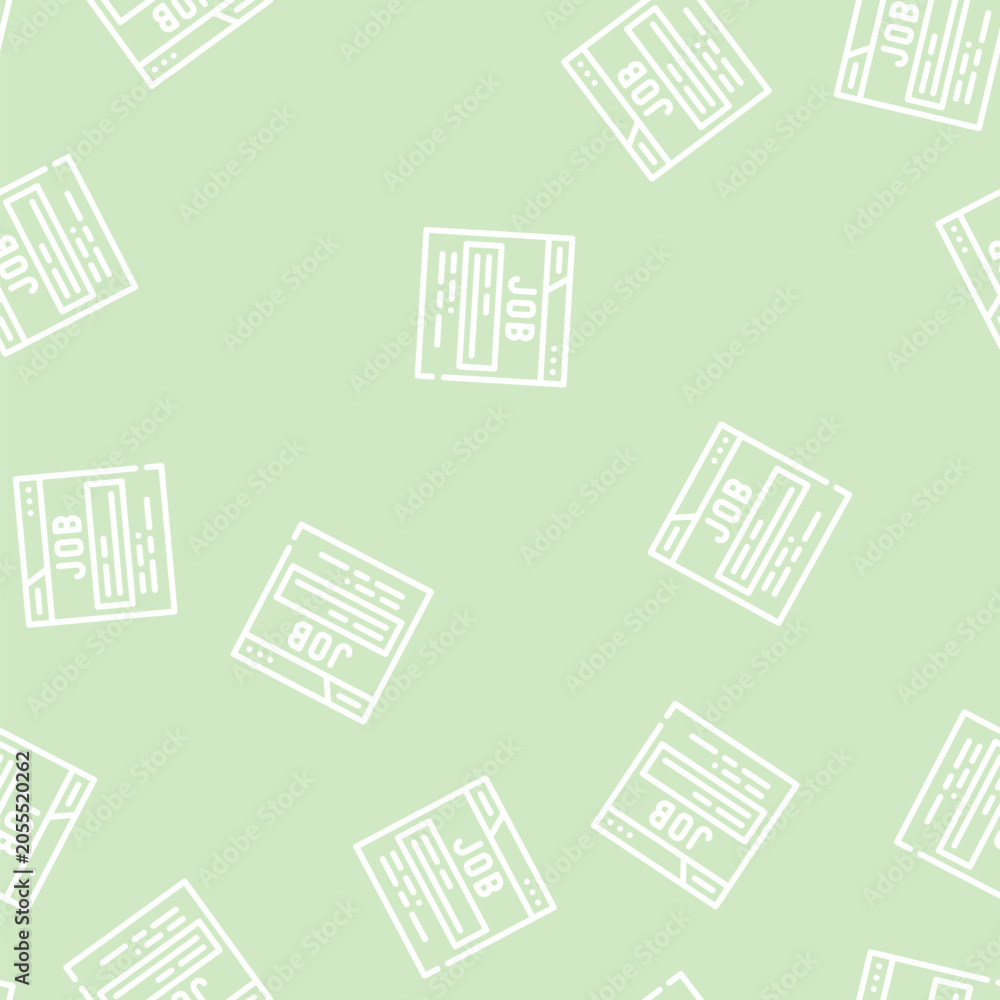 Fototapeta premium job search web site line seamless pattern job search web site thin line illustration