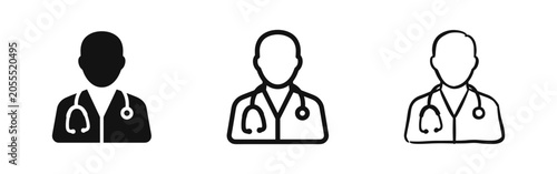Foto Doctor and medical professional icon set