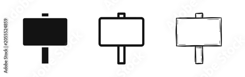Schilderij op canvas Blank Signpost Icons