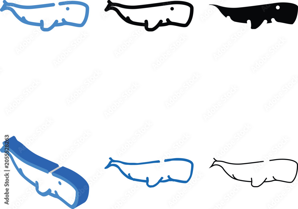 Fototapeta premium whale marine mammal animal color icon vector. whale marine mammal animal sign. pack isolated symbol illustration