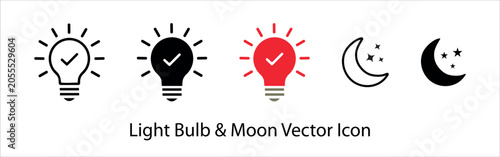 Tableau sur toile Light Bulb icon set, Idea icon symbol vector