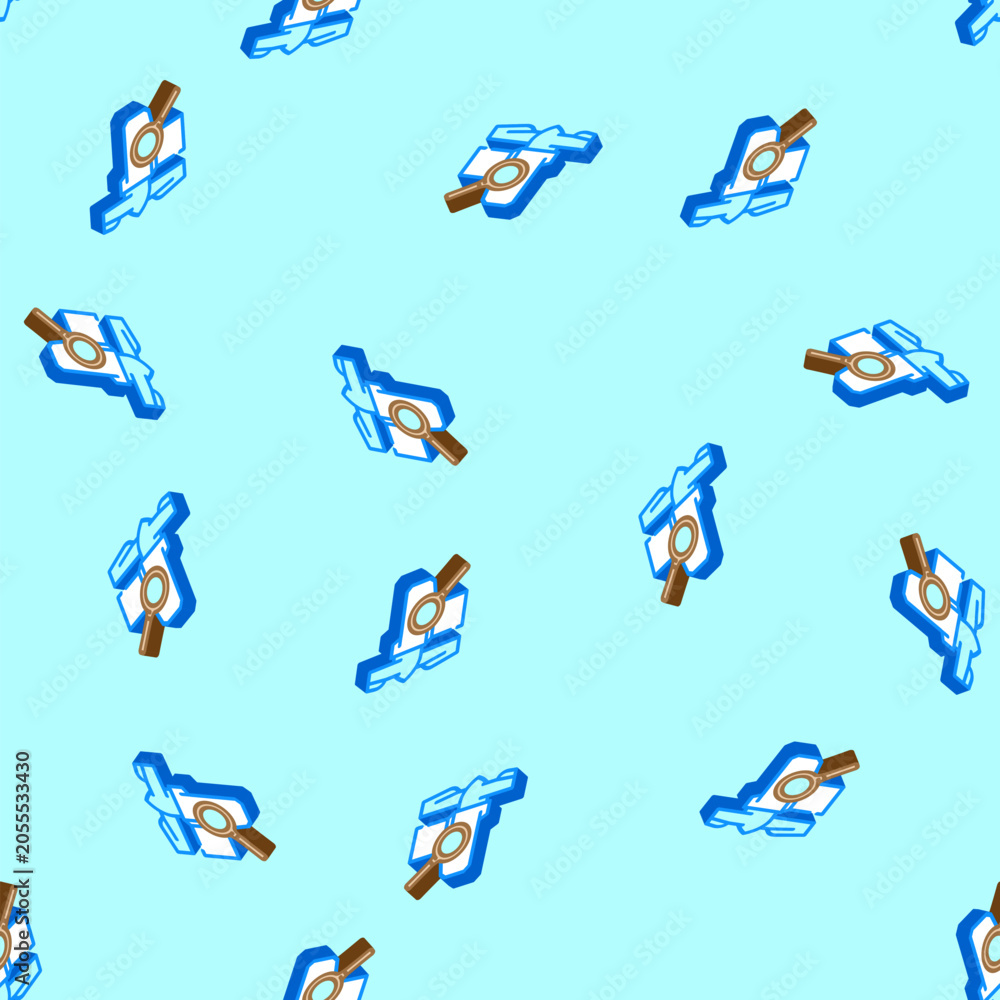 Fototapeta premium turbine inspection isometric seamless pattern. turbine inspection sign illustration