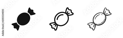 Φωτογραφία Candy Icons Set: Sweet Treat, Confectionery, and Dessert Graphic Element Vector