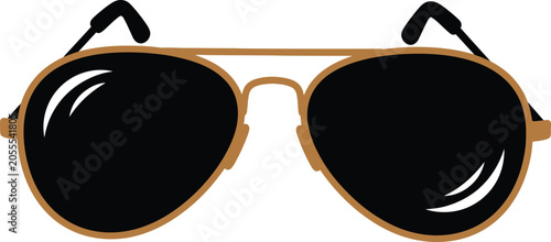 Brown aviator sunglasses with black lenses and temples