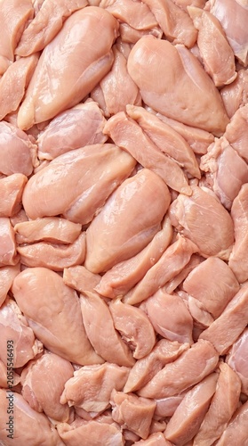 Top view of fresh raw chicken breast fillets texture background poultry