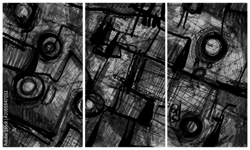 Foto Modern interior triptych