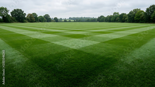 English croquet lawn with checkered pattern