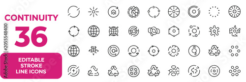 Fotografia Professional Continuity Icon Collection Including Workflow Process Cycle Continu