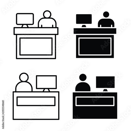 Reception desk icon