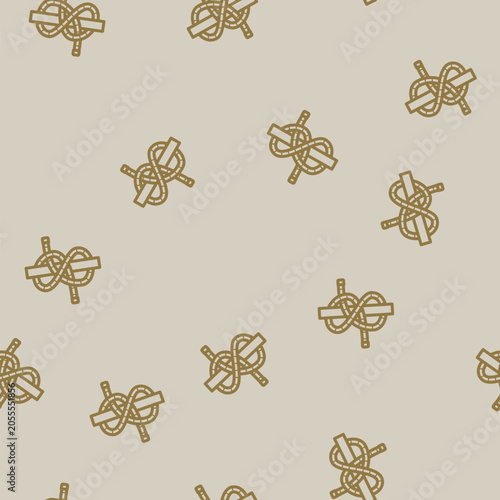 Bild auf Leinwand constrictor nautical knot line seamless pattern constrictor nautical knot thin l