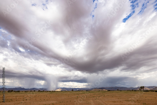 Rain start falling in dry Namib Desert