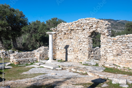 Ruins at Archaeological site of Aliki, Thassos island, Greece