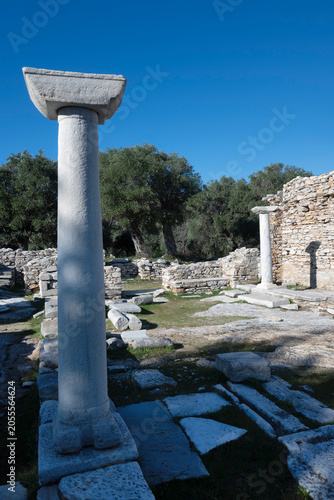 Ruins at Archaeological site of Aliki, Thassos island, Greece
