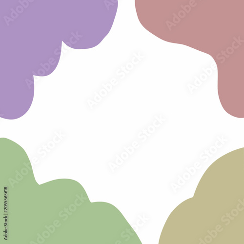 Set of pastel color corner element