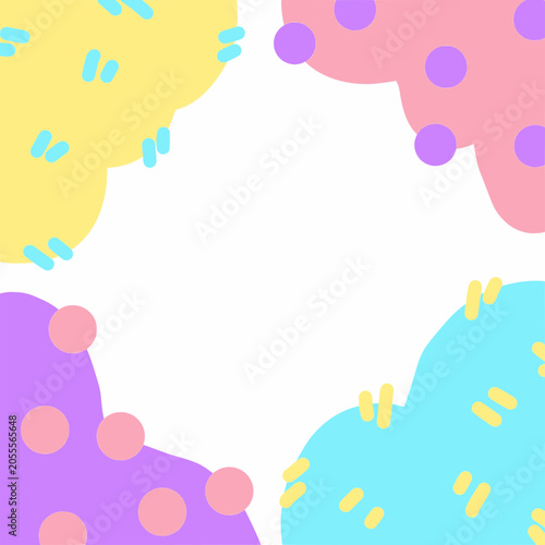 Set of cute colorful page corner element