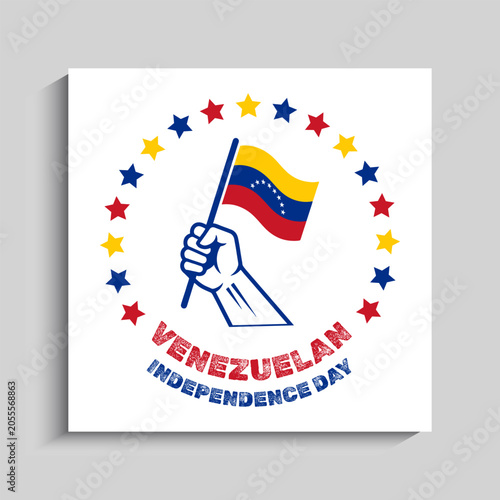 Venezuela independence day social media Instagram post banner template