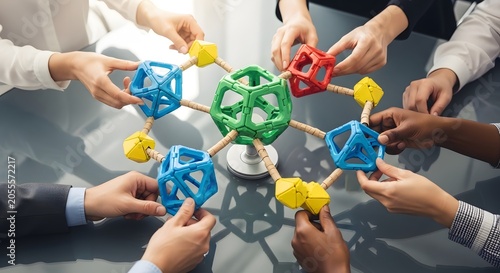 Team Building with Connected Geometric Network Model